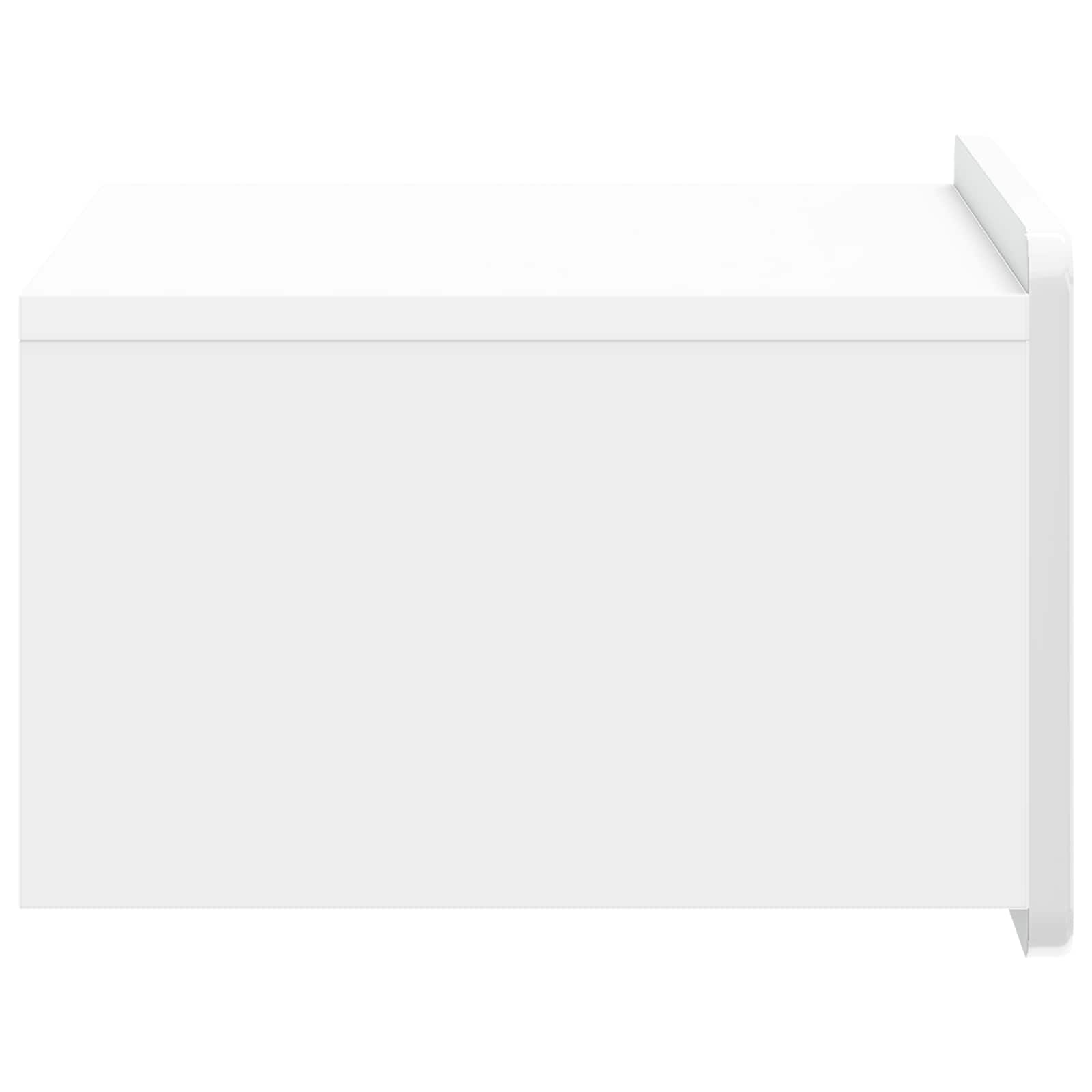 Wandbeugel Bedkast Hoogglans Wit 49 x 34,5 x 24 cm Bewerkt hout