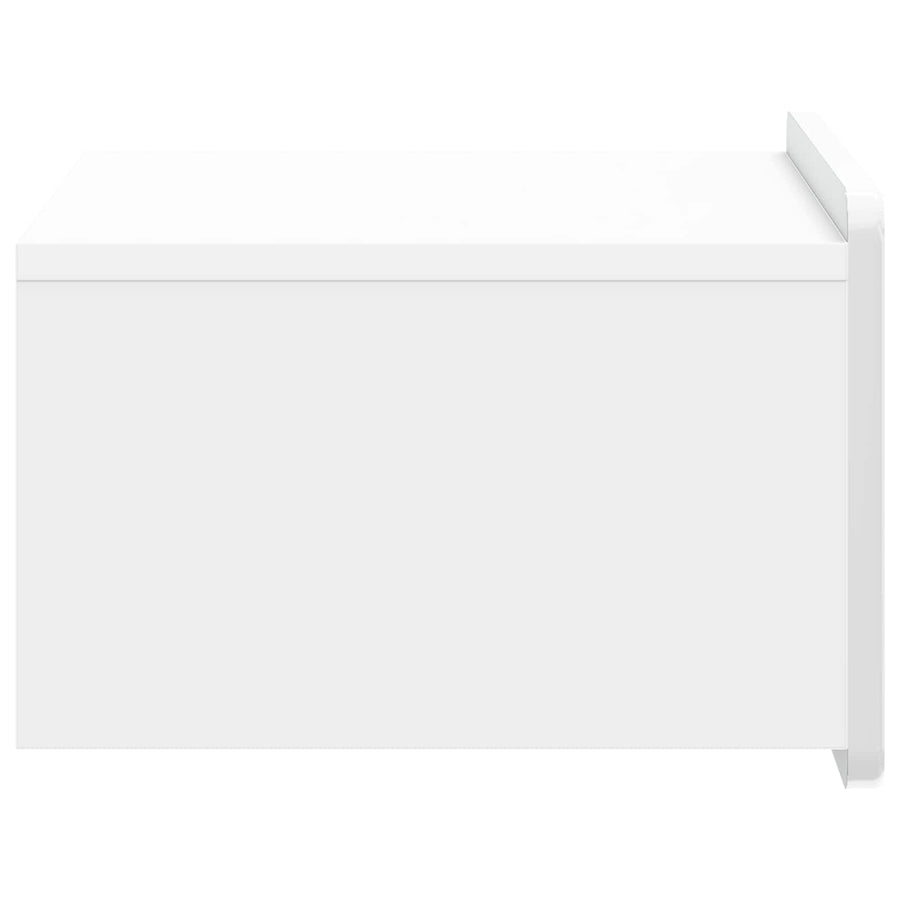 Wandbeugel Bedkast Hoogglans Wit 49 x 34,5 x 24 cm Bewerkt hout