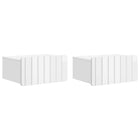Wall Mount Murphy Bed 2 pcs High Gloss White 49 x 34.5 x 24 cm