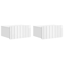 Wandbeugel Bedkast 2 pcs Hoogglans Wit 49 x 34,5 x 24 cm