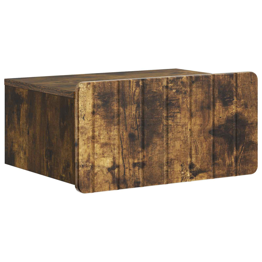 Wandbeugel Bedkast Gerookt eiken 49 x 34,5 x 24 cm Bewerkt hout