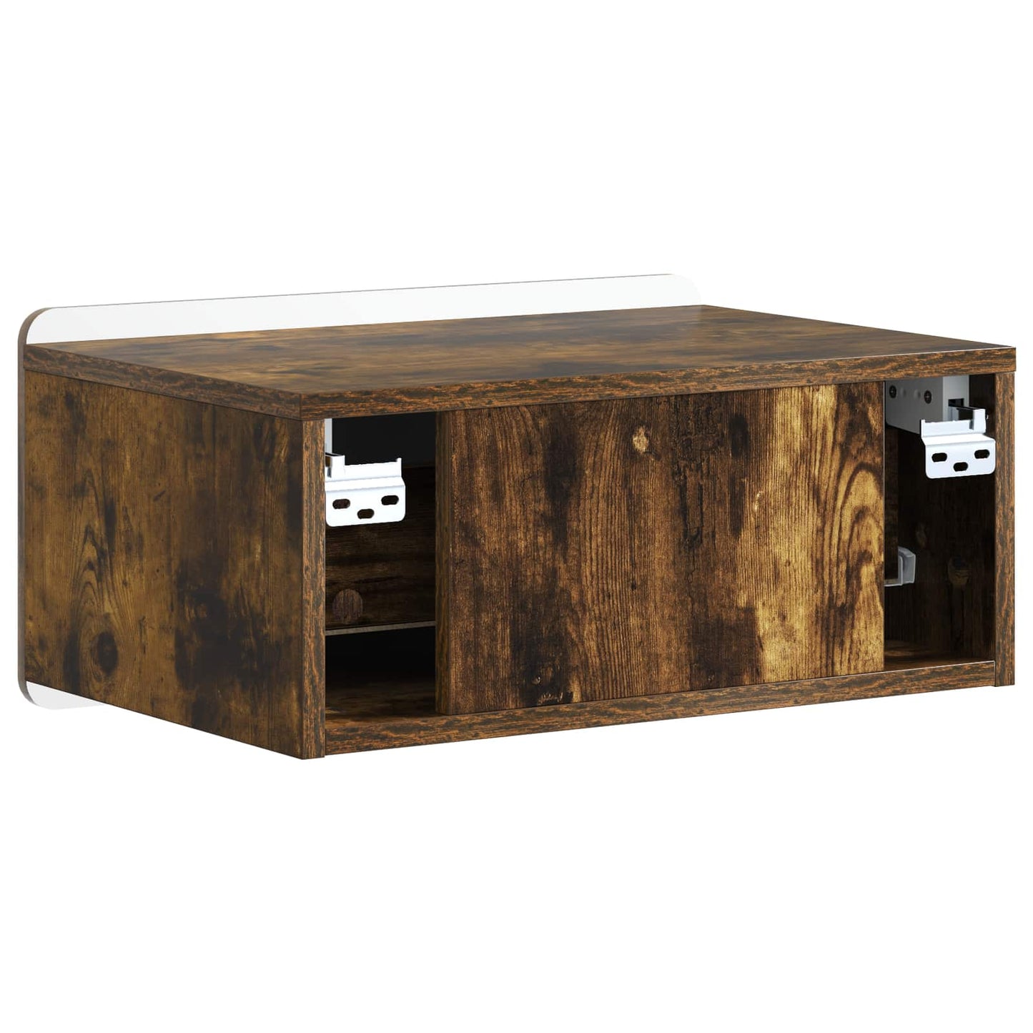 Wandbeugel Bedkast Gerookt eiken 49 x 34,5 x 24 cm Bewerkt hout