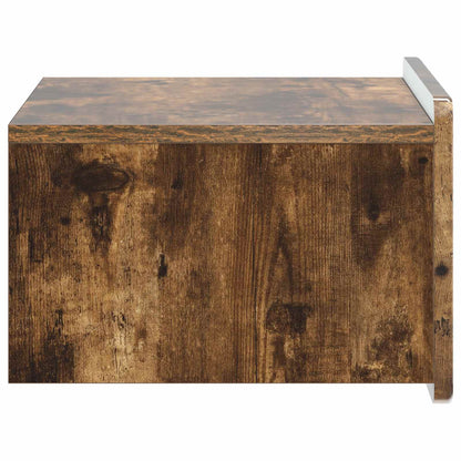 Wandbeugel Bedkast Gerookt eiken 49 x 34,5 x 24 cm Bewerkt hout