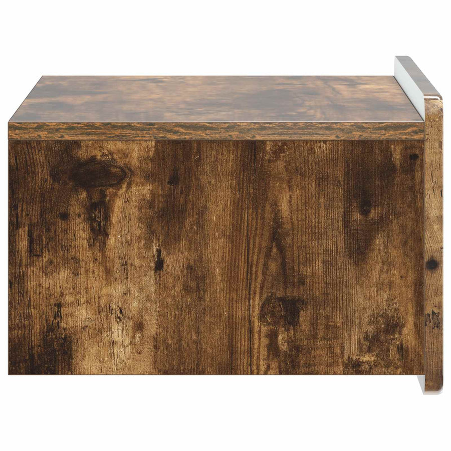 Wandbeugel Bedkast Gerookt eiken 49 x 34,5 x 24 cm Bewerkt hout