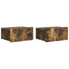 Wall Bracket Murphy Bed 2 pcs Smoked Oak 49 x 34.5 x 24 cm