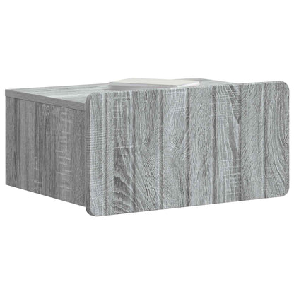 Wandbeugel Bedkast Grijs sonoma 49 x 34,5 x 24 cm Bewerkt hout