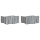 Wall Bracket Folding Bed 2 pcs Grey sonoma 49 x 34.5 x 24 cm