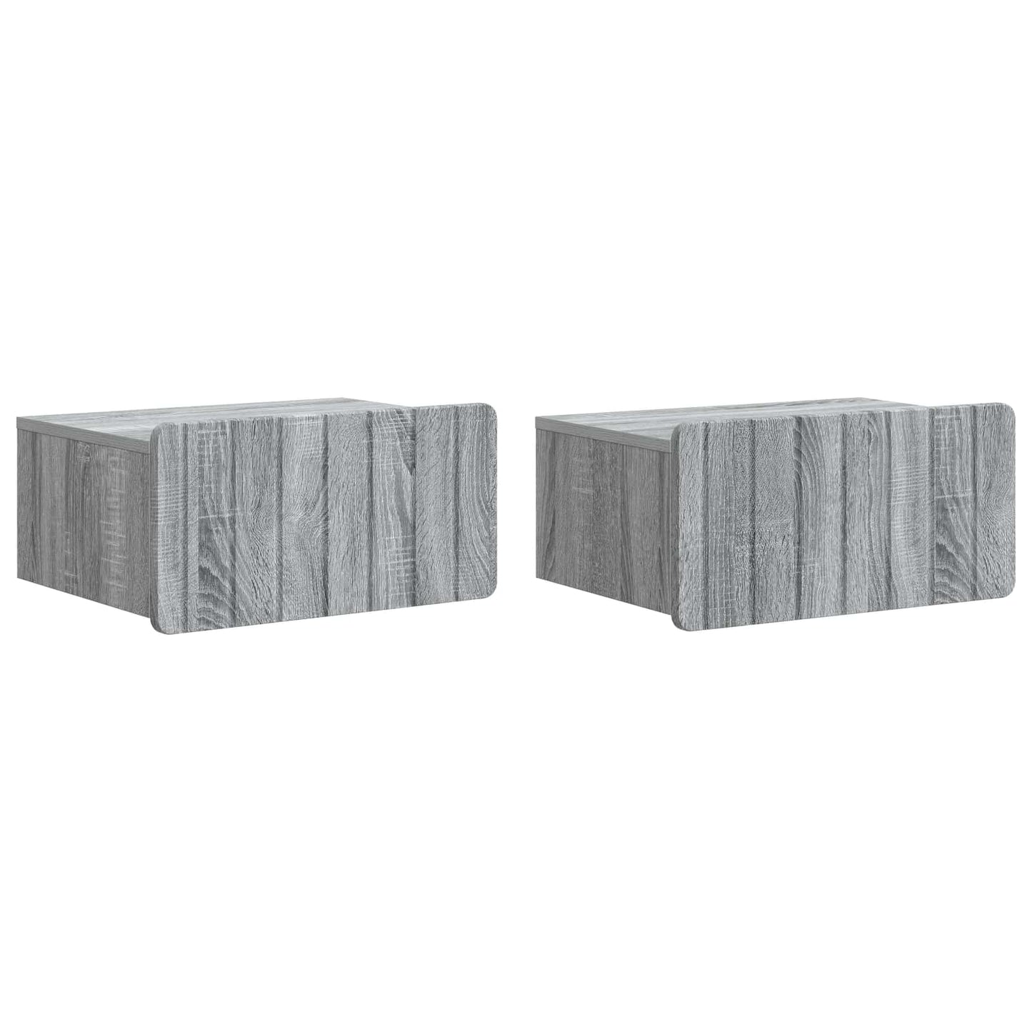 Wandbeugel Bedkast 2 pcs Grijs sonoma 49 x 34,5 x 24 cm