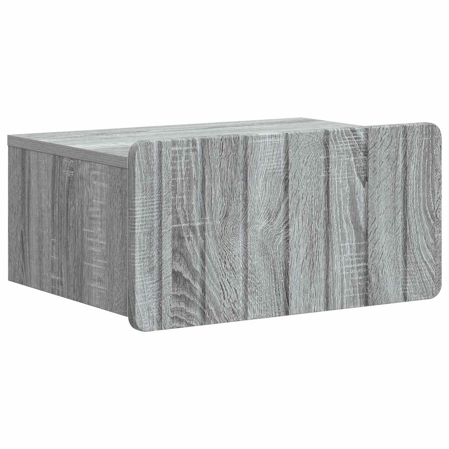 Wandbeugel Bedkast 2 pcs Grijs sonoma 49 x 34,5 x 24 cm