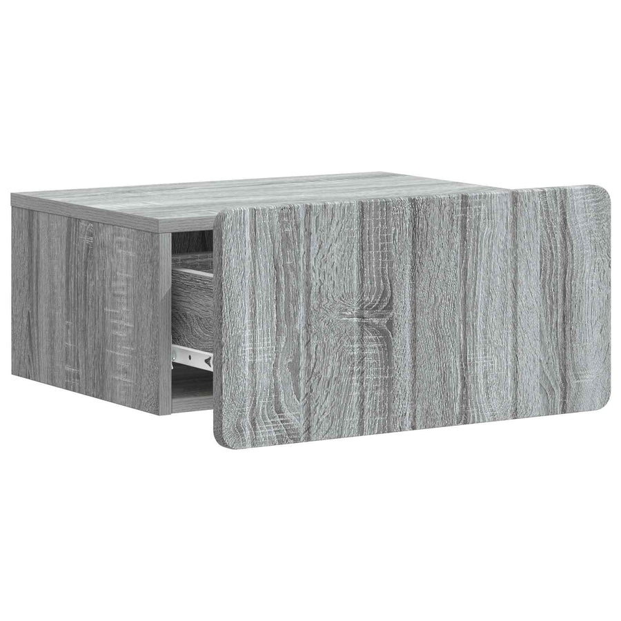 Wandbeugel Bedkast 2 pcs Grijs sonoma 49 x 34,5 x 24 cm