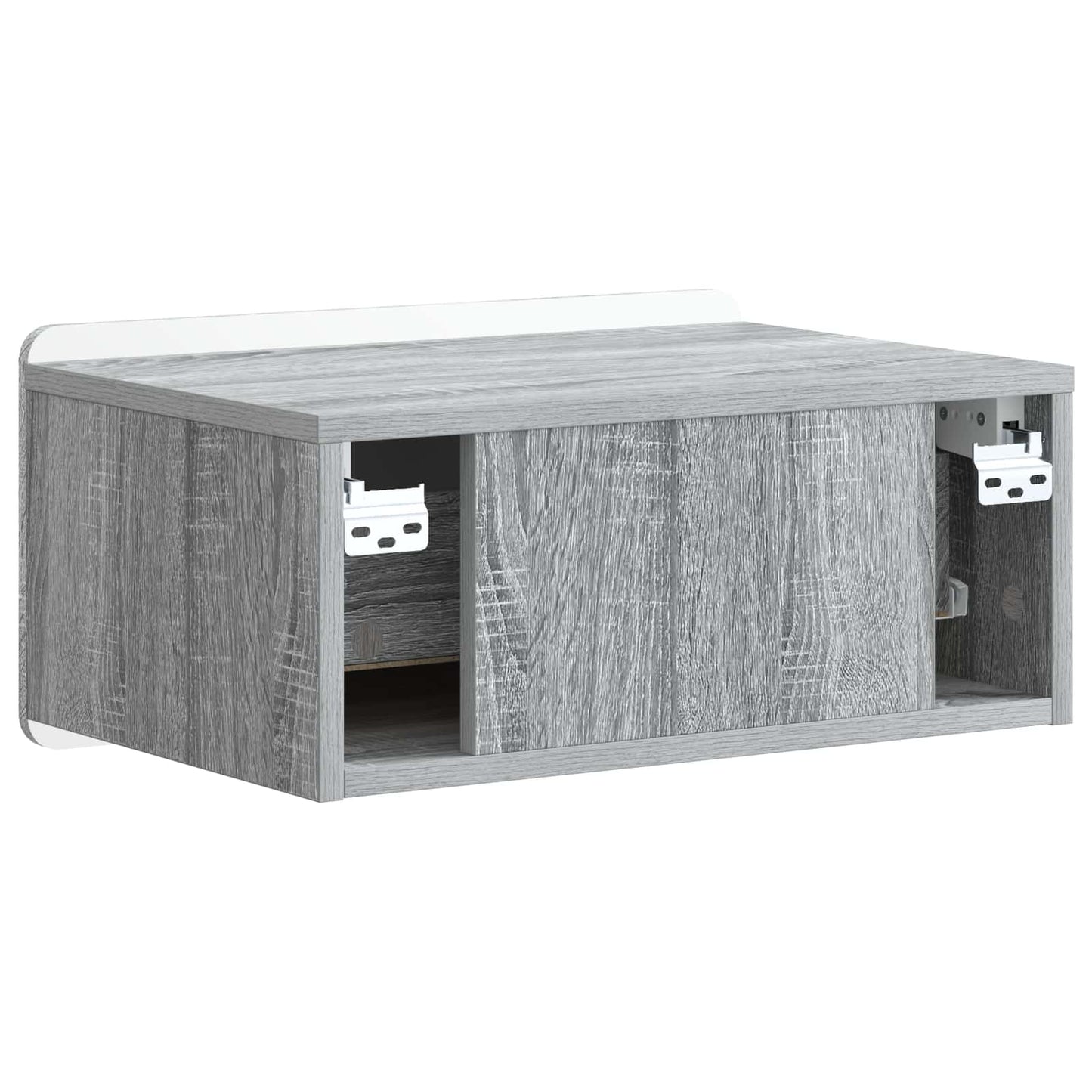 Wandbeugel Bedkast 2 pcs Grijs sonoma 49 x 34,5 x 24 cm