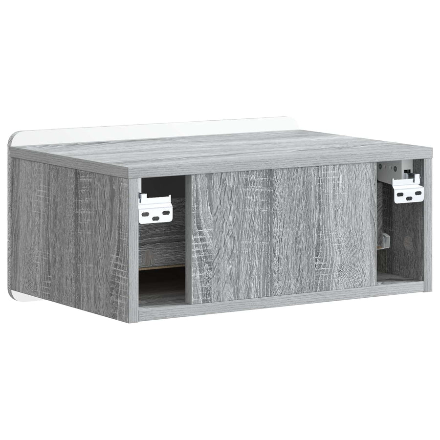 Wandbeugel Bedkast 2 pcs Grijs sonoma 49 x 34,5 x 24 cm