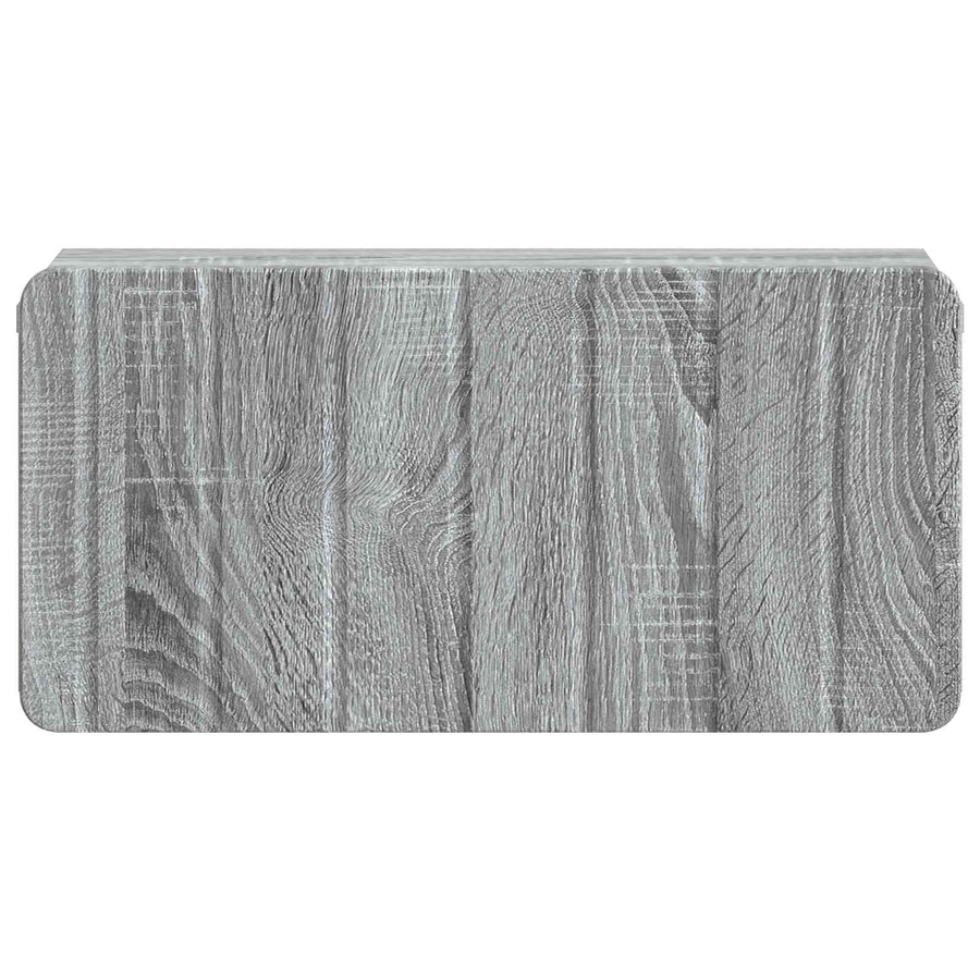 Wandbeugel Bedkast 2 pcs Grijs sonoma 49 x 34,5 x 24 cm