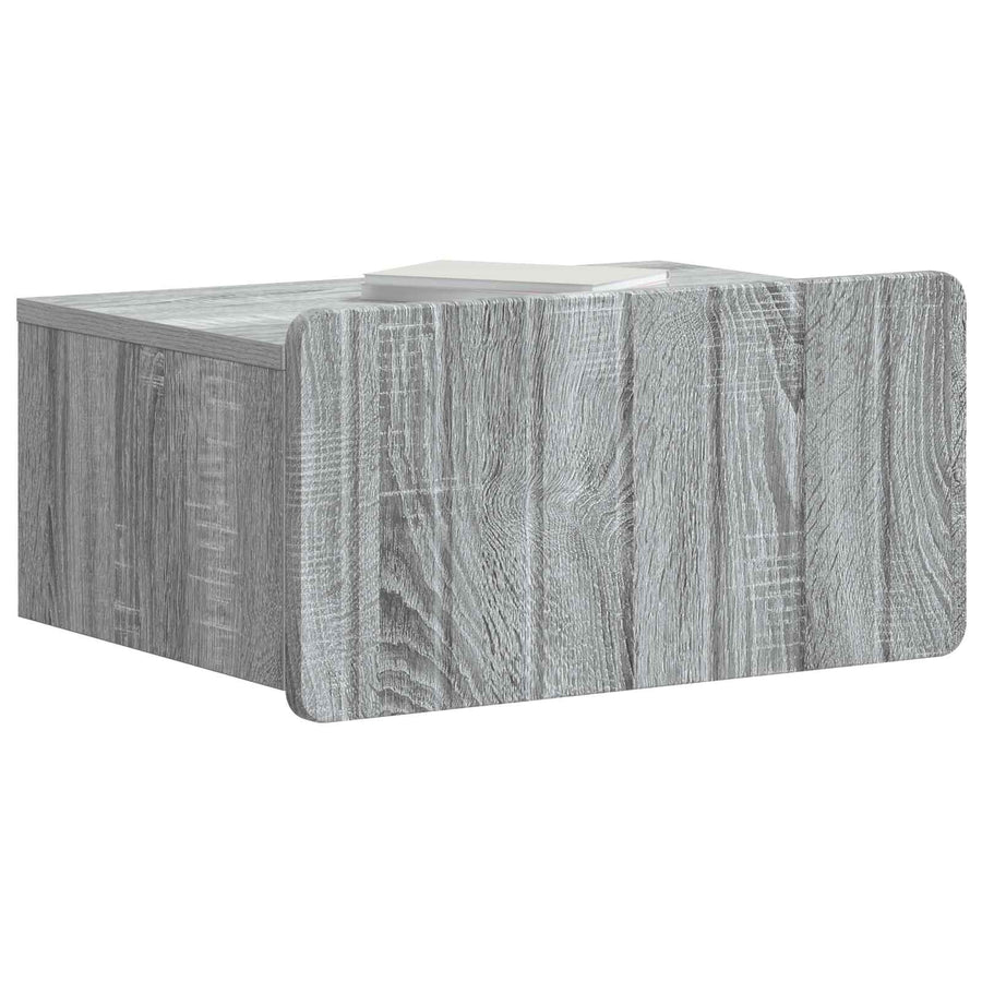 Wandbeugel Bedkast 2 pcs Grijs sonoma 49 x 34,5 x 24 cm