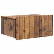 Nachtkastje wandmontage 49x34,5x24 cm bewerkt hout oud hout