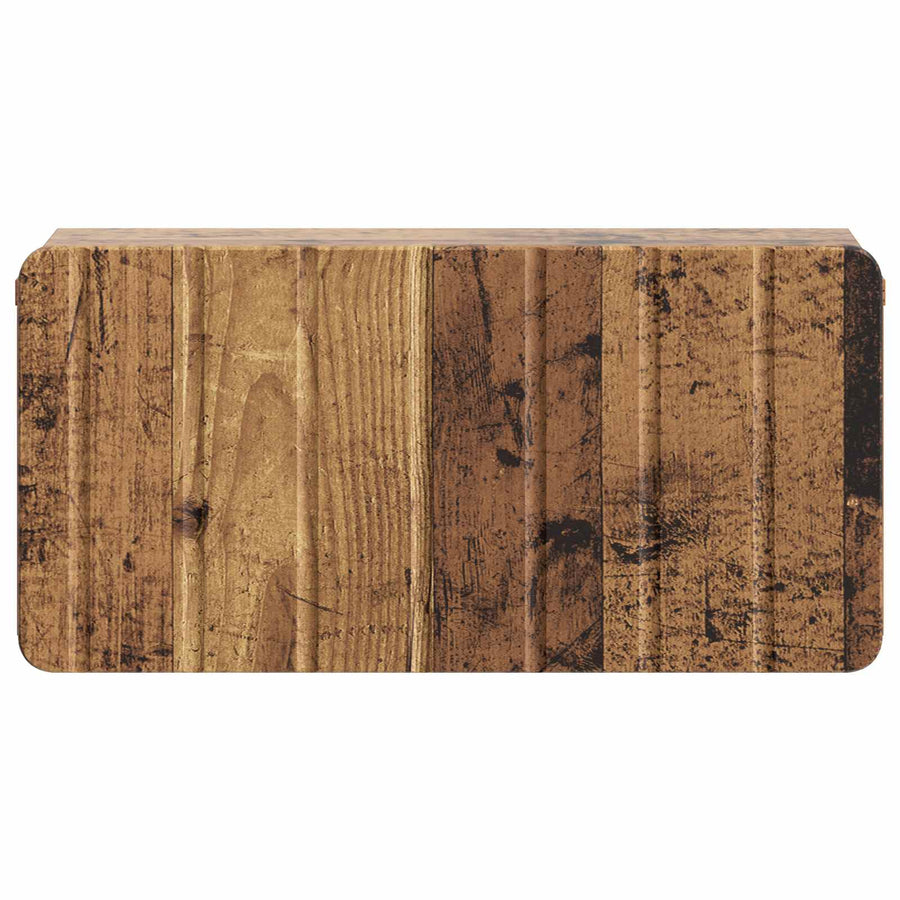 Wandbeugel Bedkast met lade 2 pcs Oud hout 49 x 34,5 x 24 cm