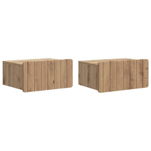 Wandbeugel Bedkast 2 pcs Artisanaal eiken 49 x 34,5 x 24 cm