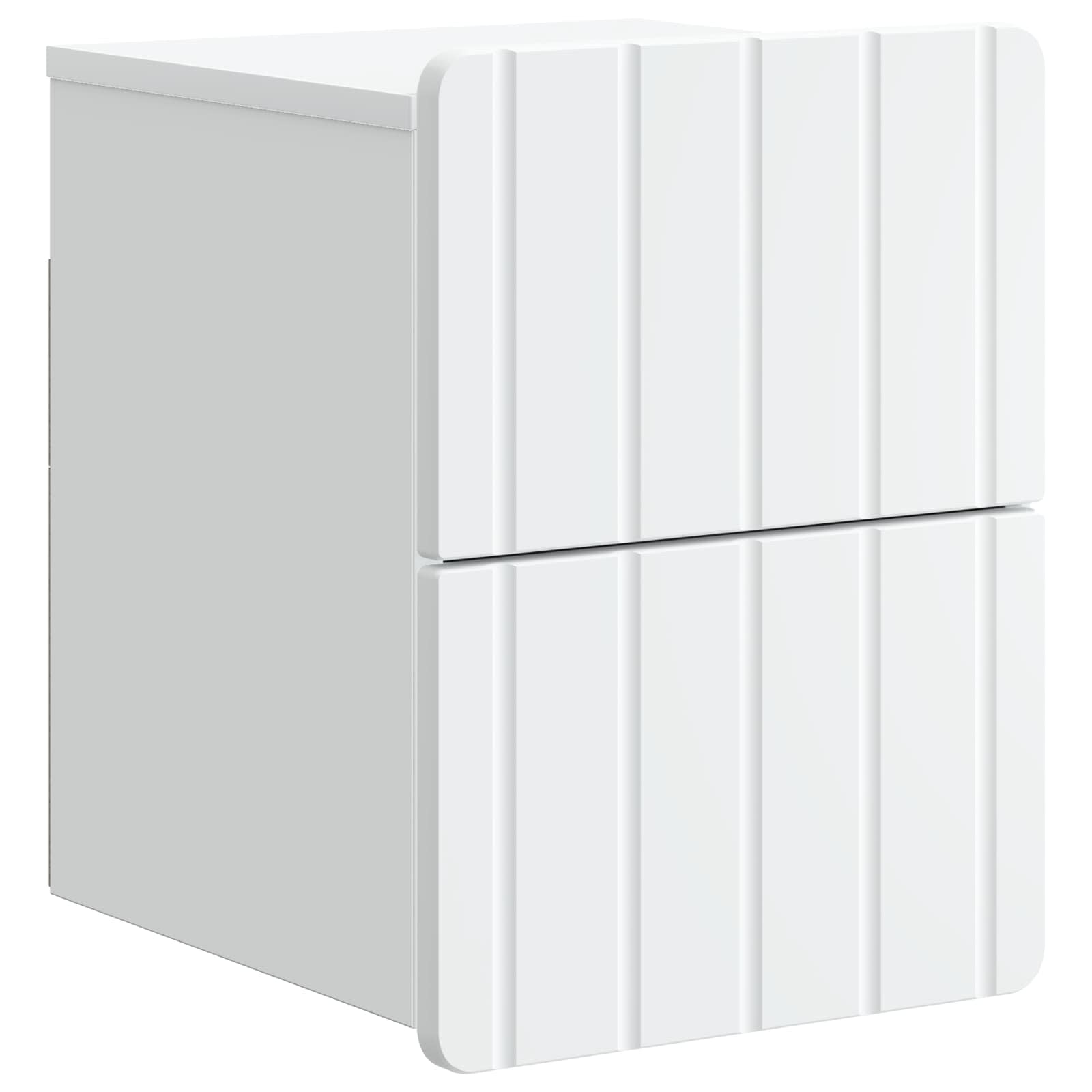 Wandbeugel Bedkast met lade Wit 33 x 34,5 x 43 cm Bewerkt hout