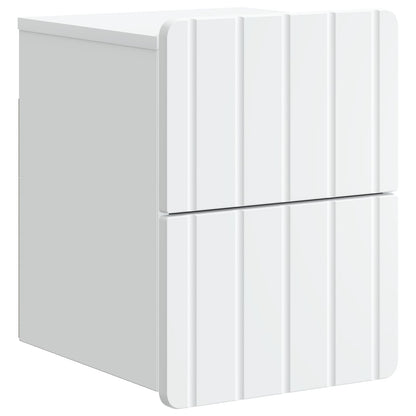 Wandbeugel Bedkast met lade Wit 33 x 34,5 x 43 cm Bewerkt hout