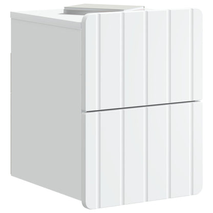 Wandbeugel Bedkast met lade Wit 33 x 34,5 x 43 cm Bewerkt hout