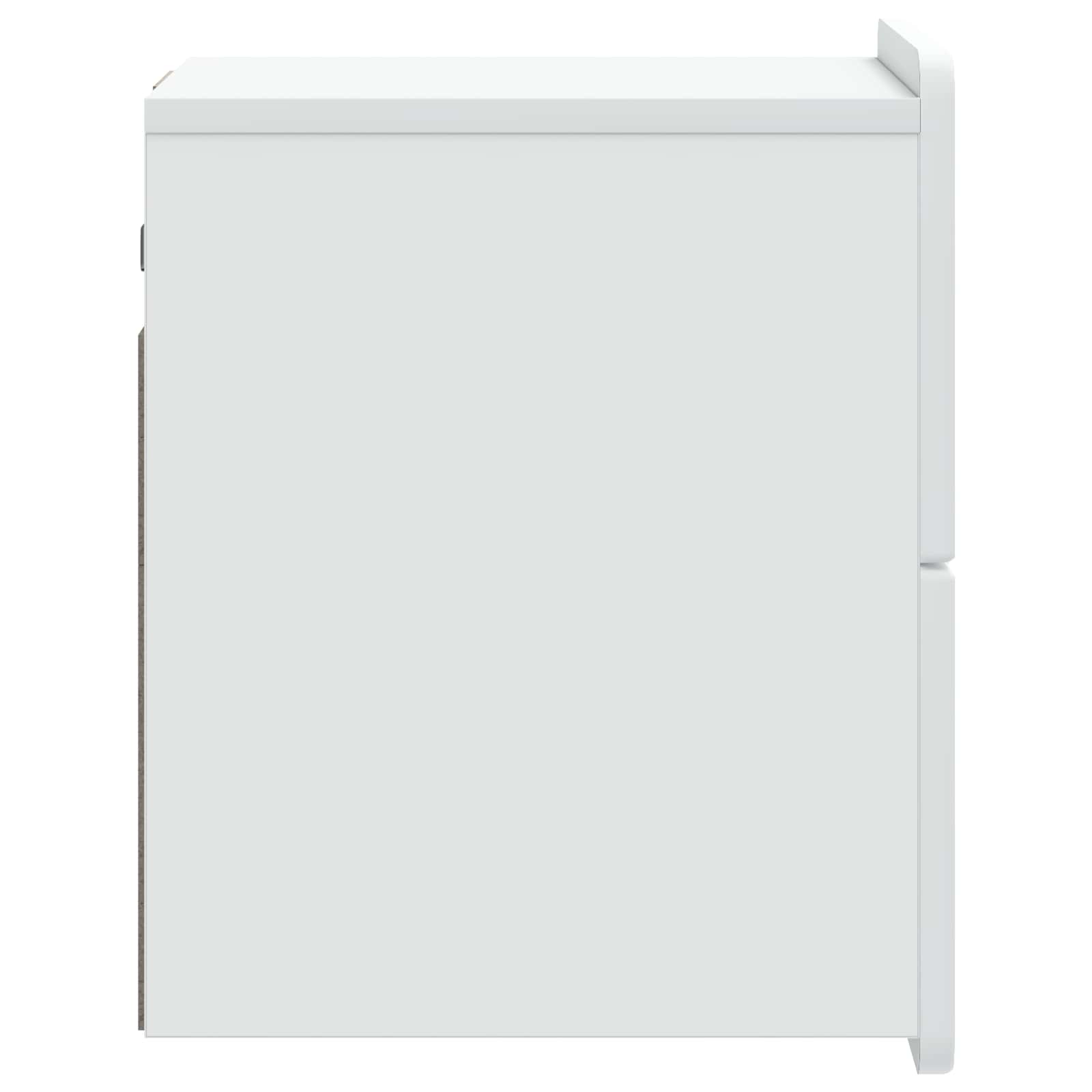 Wandbeugel Bedkast met lade Wit 33 x 34,5 x 43 cm Bewerkt hout