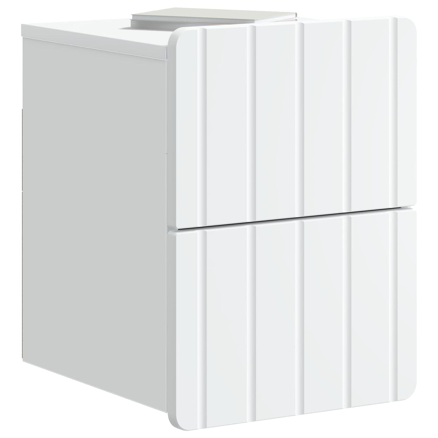 Wandbeugel Bedkast 2 pcs Wit 33 x 34,5 x 43 cm Bewerkt hout
