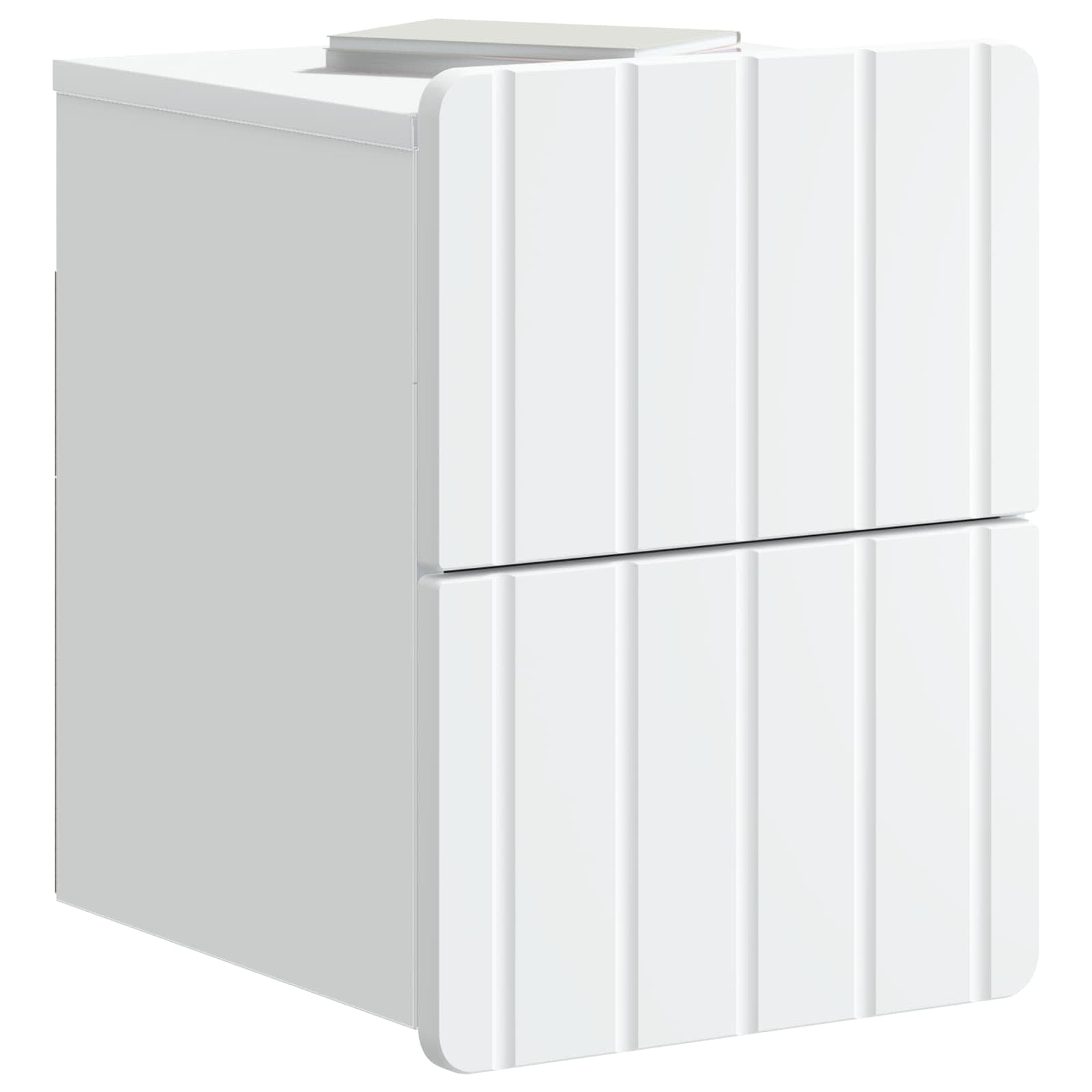 Wandbeugel Bedkast 2 pcs Wit 33 x 34,5 x 43 cm Bewerkt hout