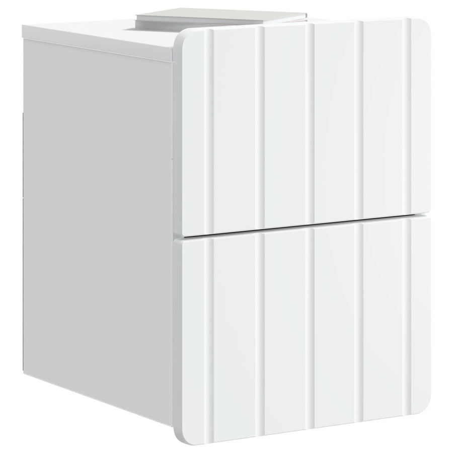 Wandbeugel Bedkast 2 pcs Wit 33 x 34,5 x 43 cm Bewerkt hout