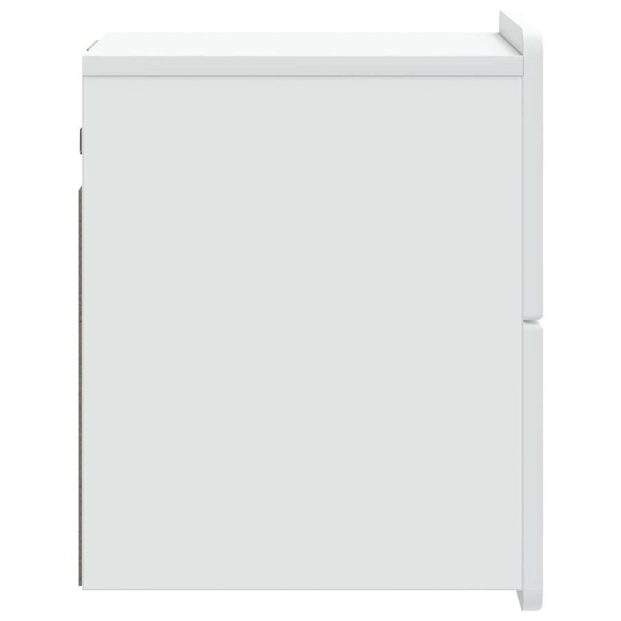 Wandbeugel Bedkast 2 pcs Wit 33 x 34,5 x 43 cm Bewerkt hout