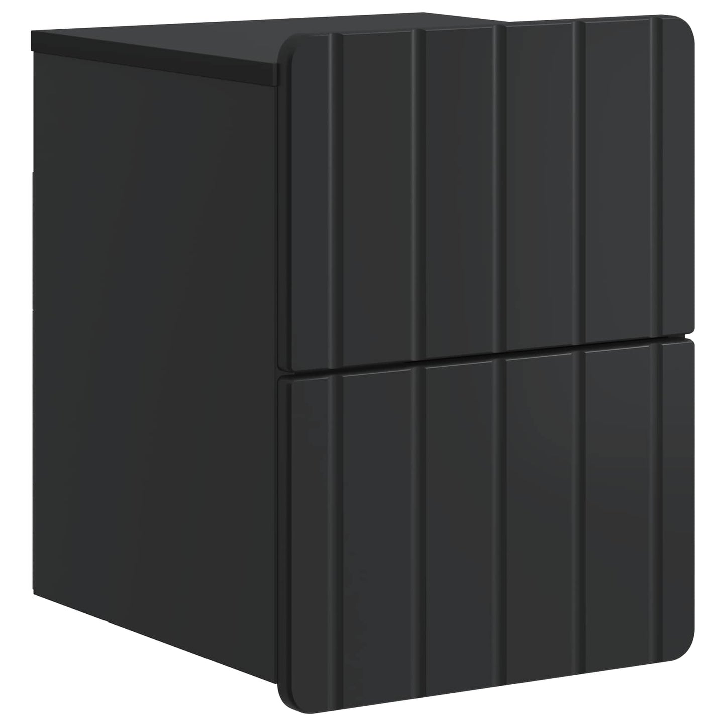 Wandbeugel Bedkast Zwart 33 x 34,5 x 43 cm Bewerkt hout