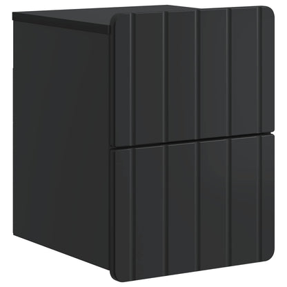 Wandbeugel Bedkast Zwart 33 x 34,5 x 43 cm Bewerkt hout