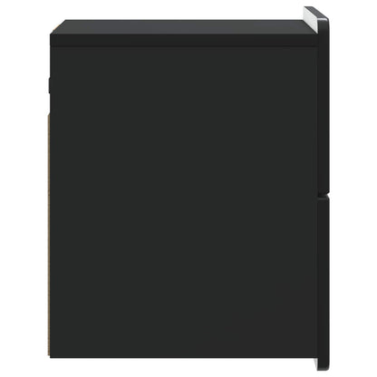 Wandbeugel Bedkast Zwart 33 x 34,5 x 43 cm Bewerkt hout