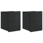 Wall Mount Murphy Bed 2 pcs Black 33 x 34.5 x 43 cm Engineered Wood