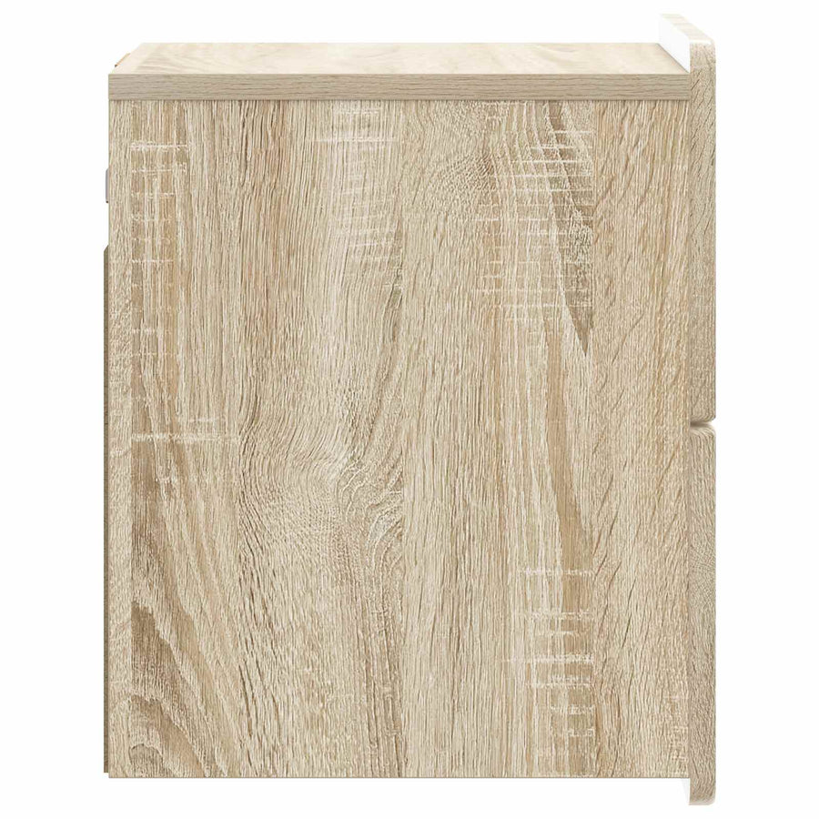Wandbeugel Bedkast Sonoma Eiken 33 x 34,5 x 43 cm Bewerkt hout