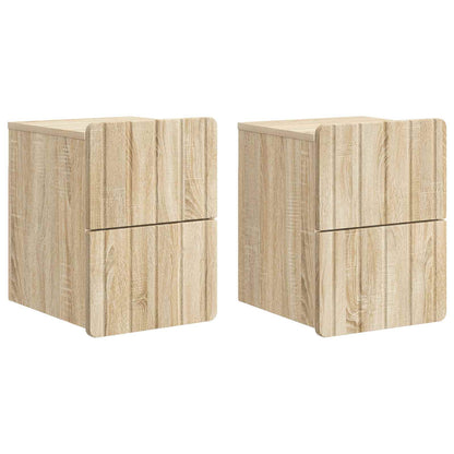 Wandbeugel Bedkast 2 pcs Sonoma Eiken 33 x 34,5 x 43 cm