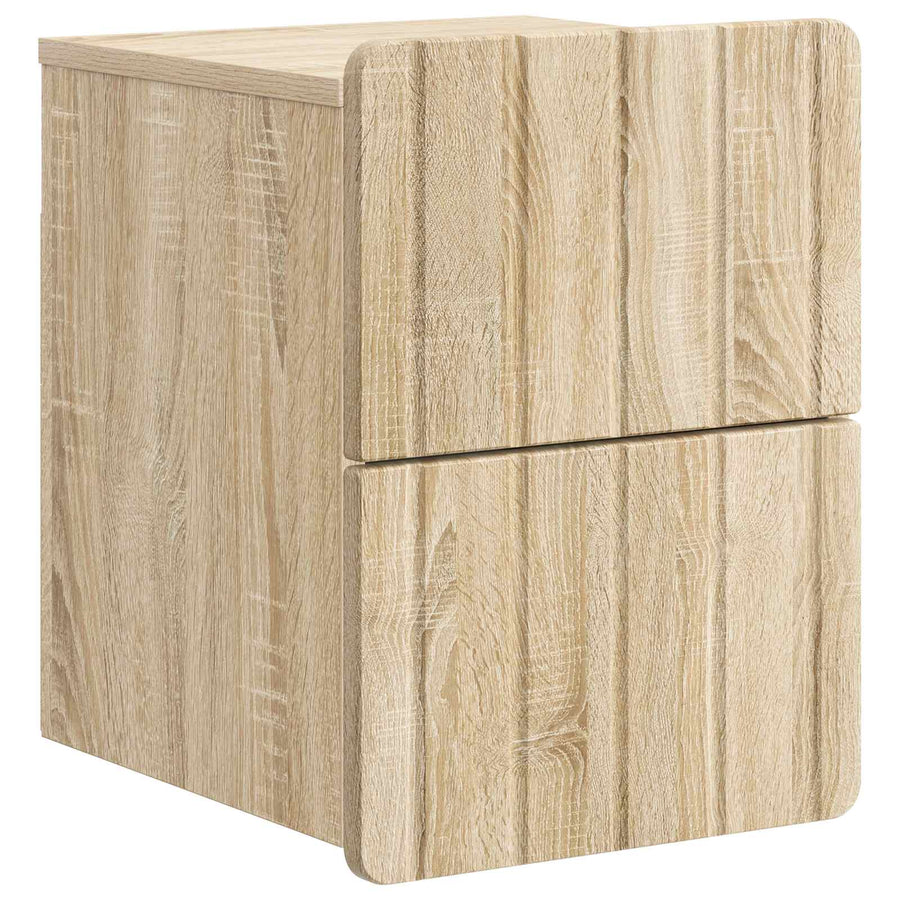 Wandbeugel Bedkast 2 pcs Sonoma Eiken 33 x 34,5 x 43 cm