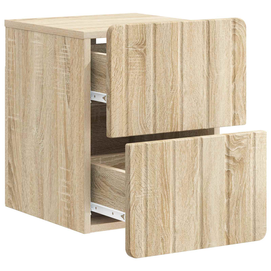 Wandbeugel Bedkast 2 pcs Sonoma Eiken 33 x 34,5 x 43 cm