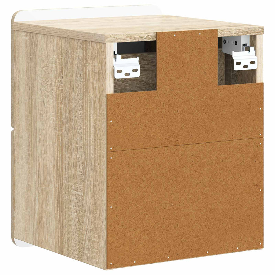 Wandbeugel Bedkast 2 pcs Sonoma Eiken 33 x 34,5 x 43 cm