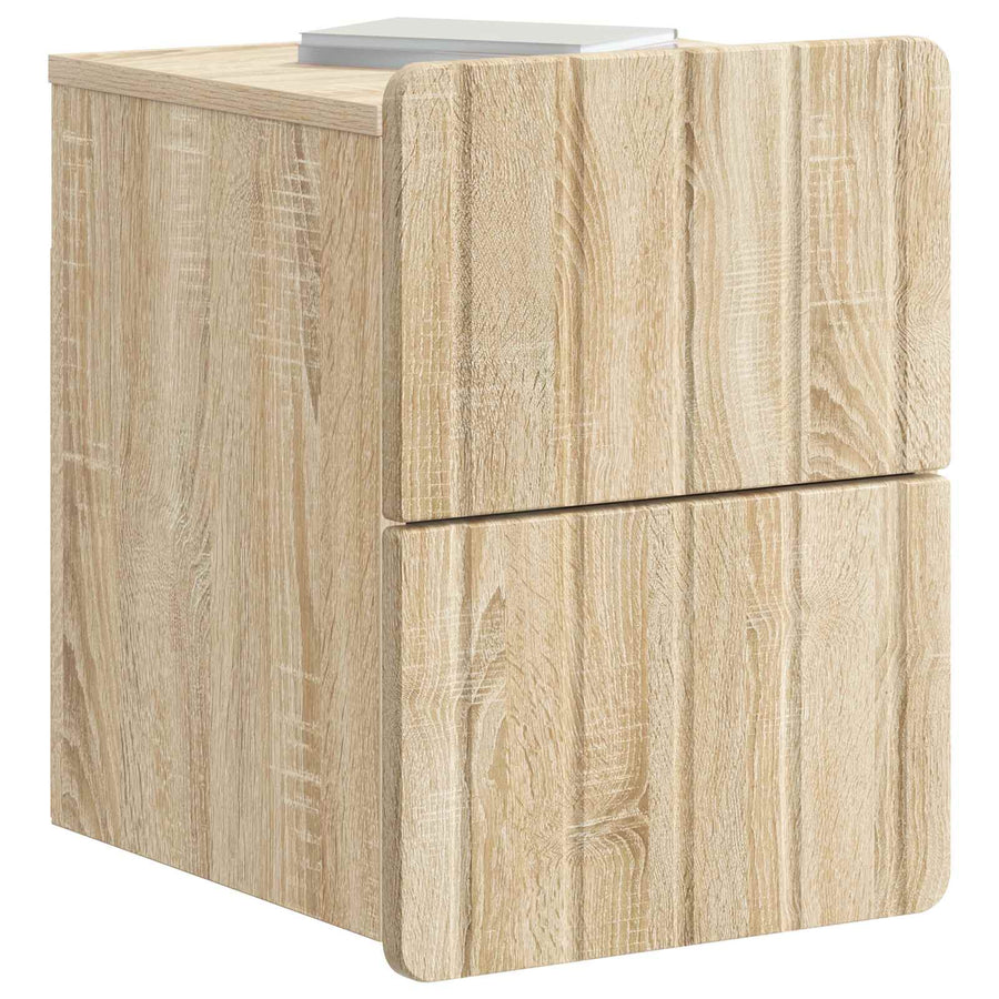 Wandbeugel Bedkast 2 pcs Sonoma Eiken 33 x 34,5 x 43 cm