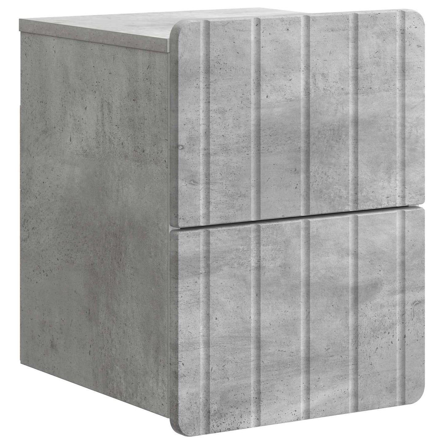 Wandbeugel Bedkast Betongrijs 33 x 34,5 x 43 cm Bewerkt hout