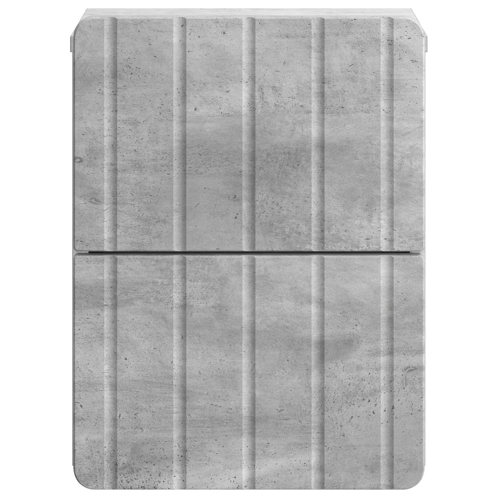 Wandbeugel Bedkast Betongrijs 33 x 34,5 x 43 cm Bewerkt hout
