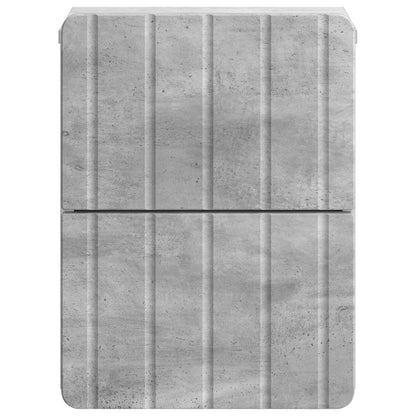 Wandbeugel Bedkast Betongrijs 33 x 34,5 x 43 cm Bewerkt hout