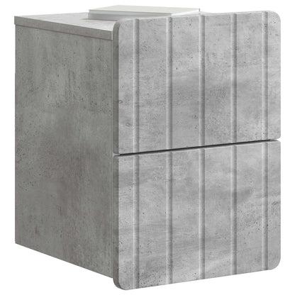 Wandbeugel Bedkast Betongrijs 33 x 34,5 x 43 cm Bewerkt hout