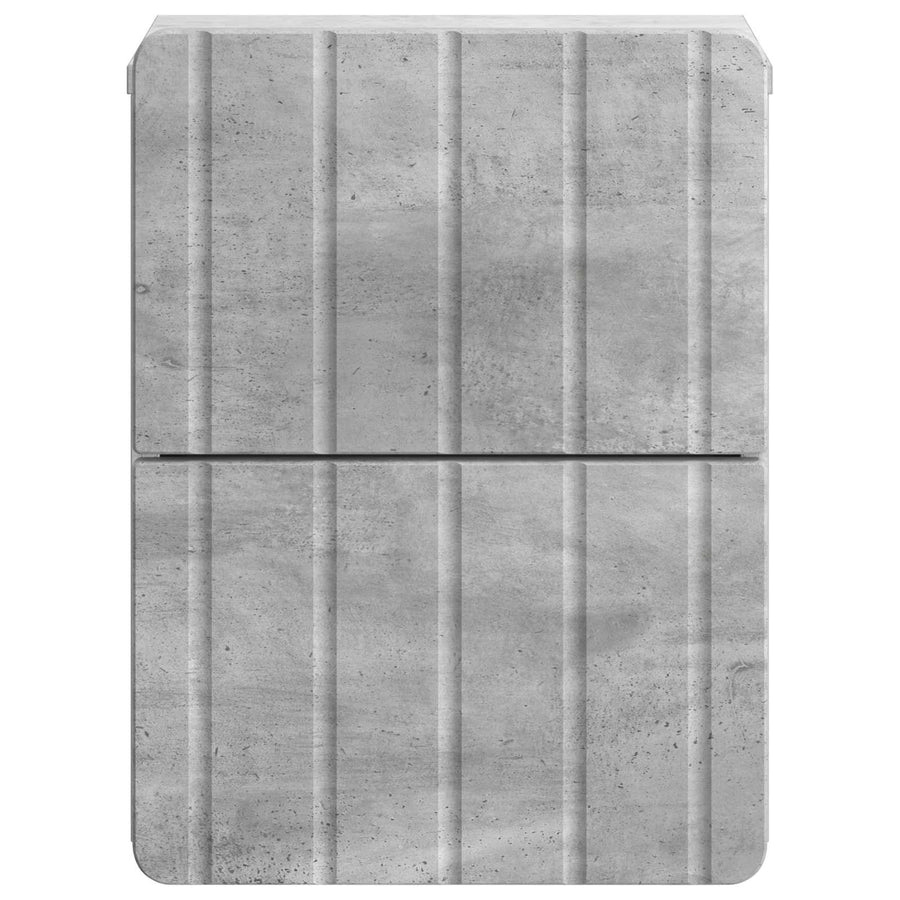 Wandbeugel Bedkast met lade 2 pcs Betongrijs 33 x 34,5 x 43 cm