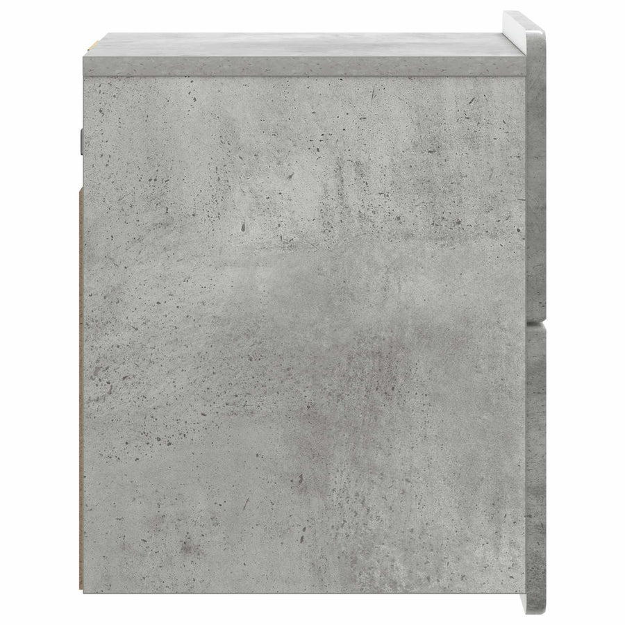 Wandbeugel Bedkast met lade 2 pcs Betongrijs 33 x 34,5 x 43 cm