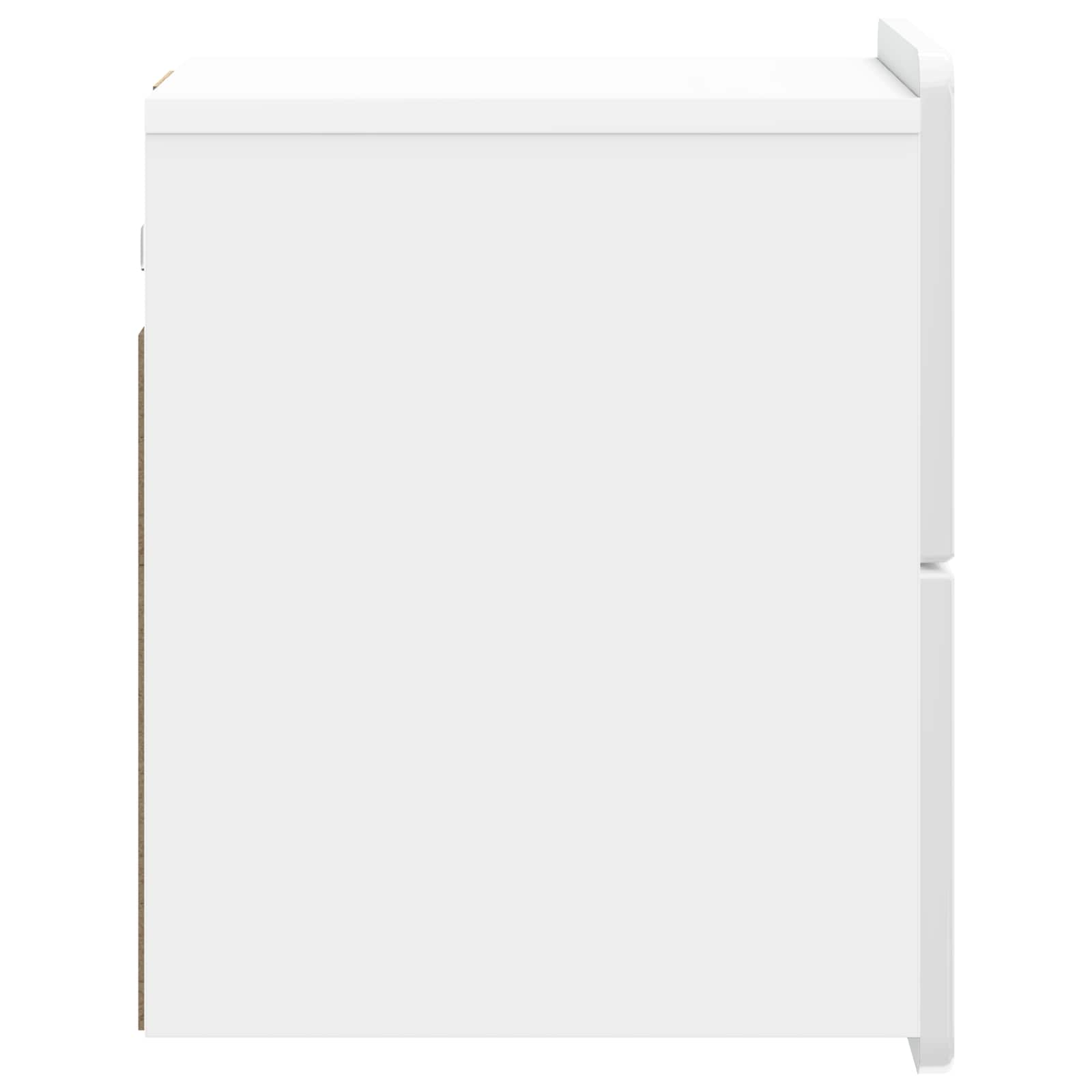 Wandbeugel Bedkast Hoogglans Wit 33 x 34,5 x 43 cm Bewerkt hout
