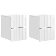 Wandkast 33x34,5x43 cm hoogglans wit (2 stuks)