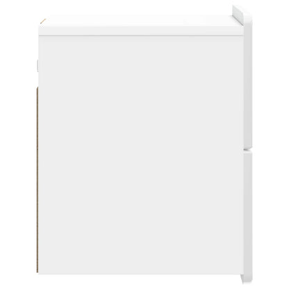 Wandbeugel Bedkast 2 pcs Hoogglans Wit 33 x 34,5 x 43 cm