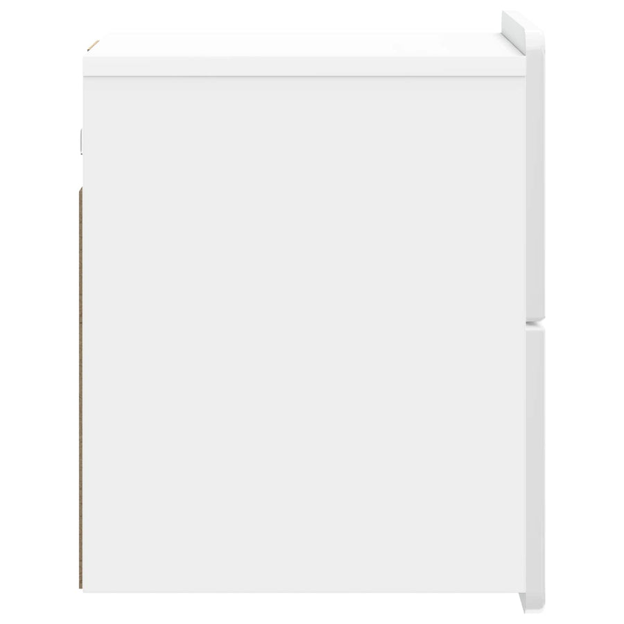 Wandbeugel Bedkast 2 pcs Hoogglans Wit 33 x 34,5 x 43 cm