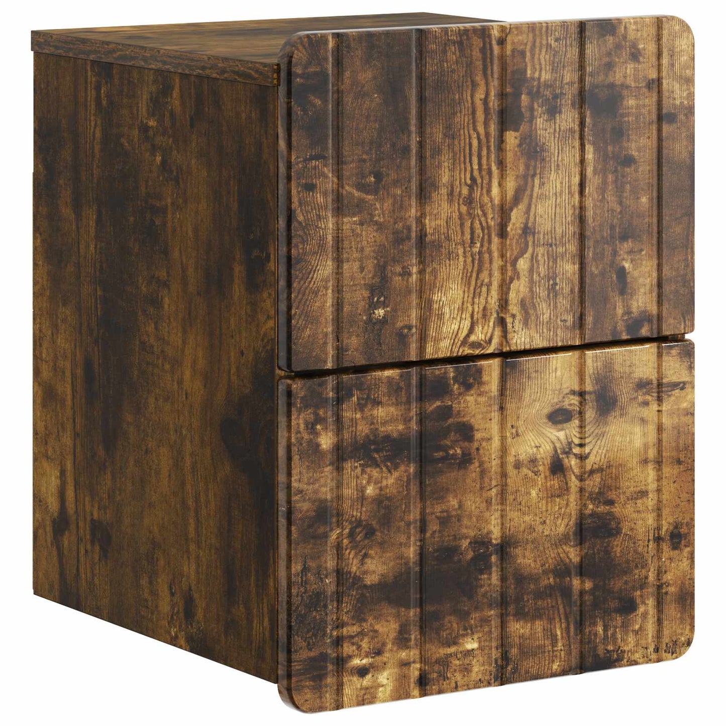 Wandbeugel Bedkast Gerookt eiken 33 x 34,5 x 43 cm Bewerkt hout